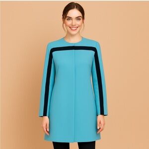 Wool + Cashmere W by Worth Colorblock Coat Size 4